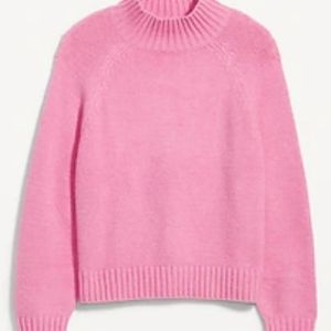 Mock-Neck Cropped Sweater for Women